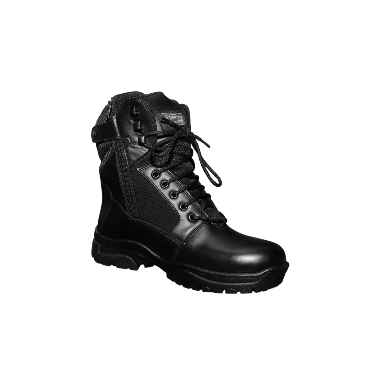 Black Suede Side-Zip Tactical Boots