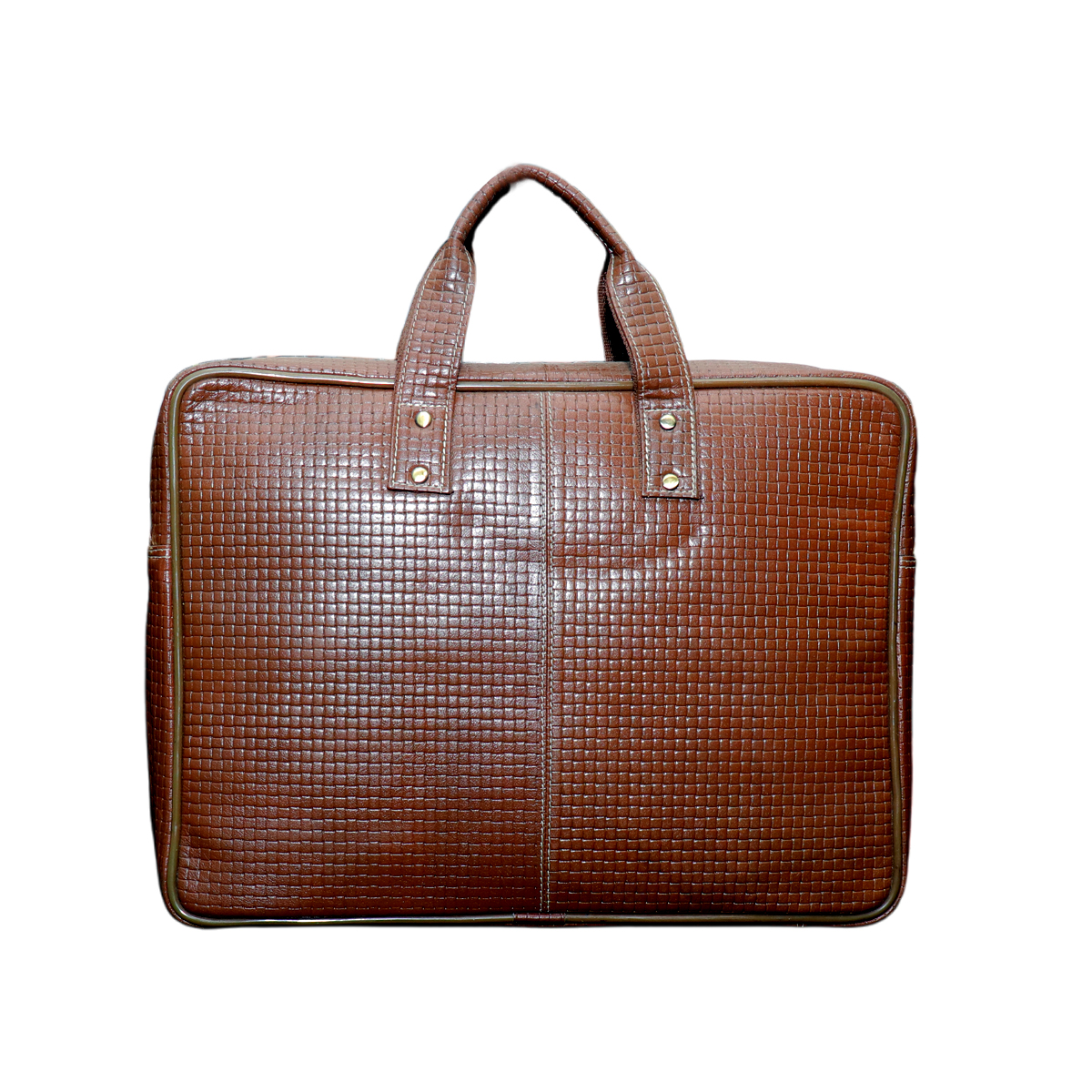 Brown Woven Leather Bag