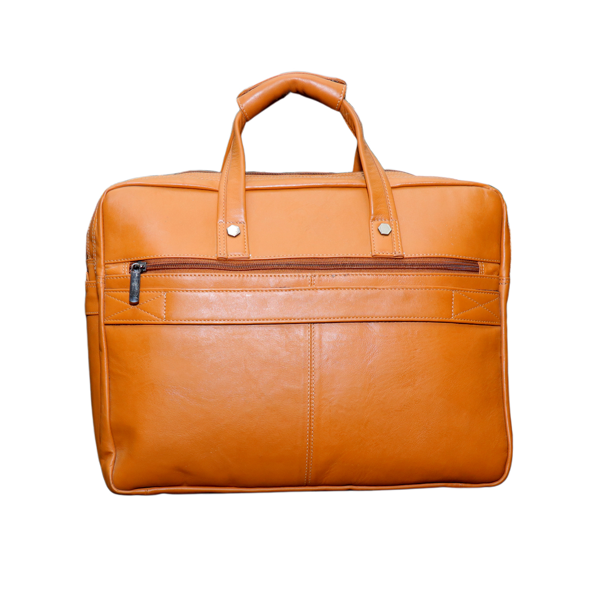 Orange Quilted Leather Racer Bag