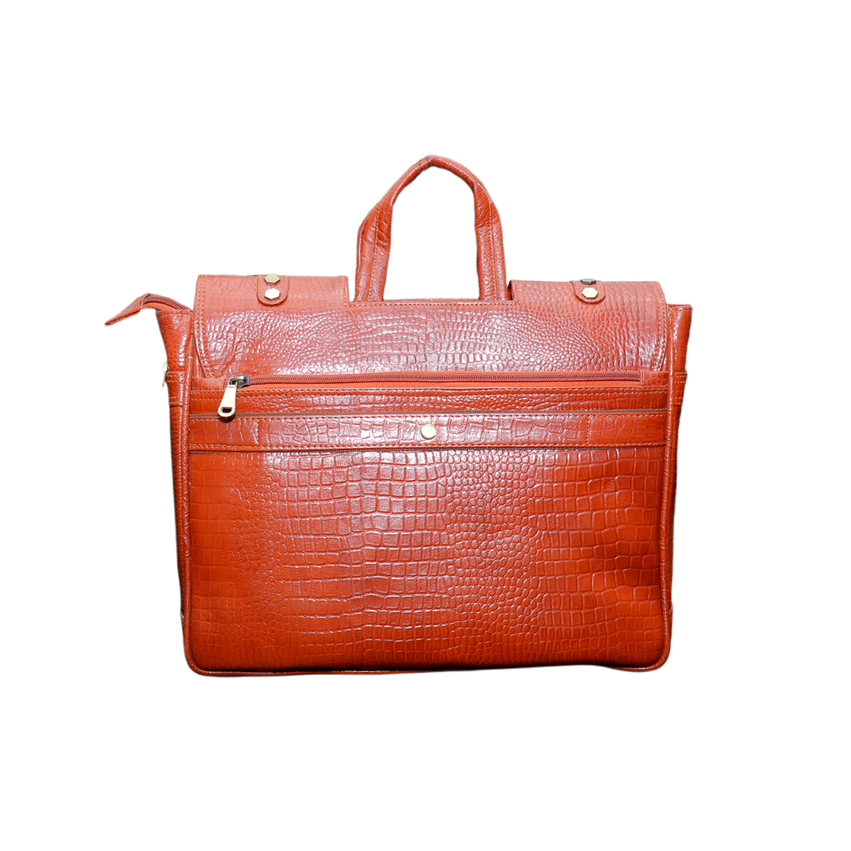 Brown Smooth Leather Racer Bag